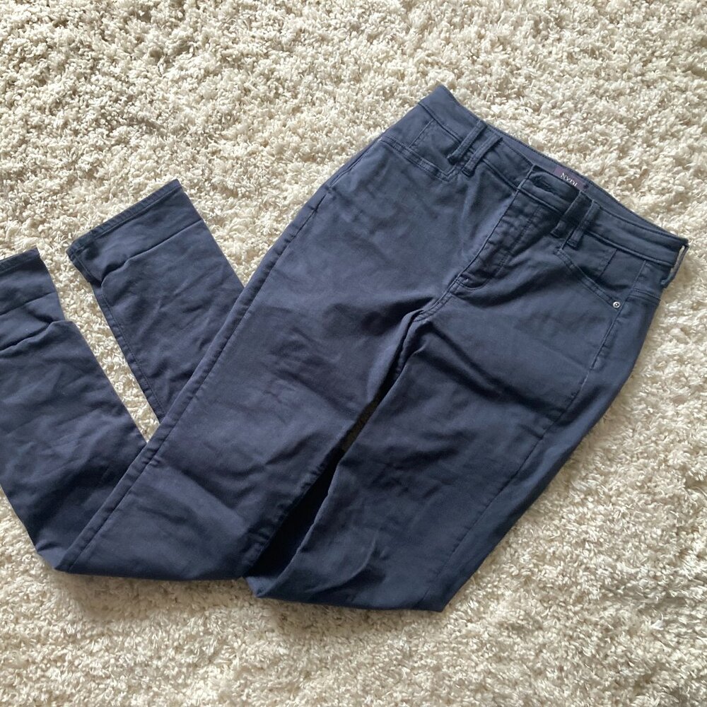 NYDJ Sheri Slim Jeans - Oxford Navy Reactive, Size 2